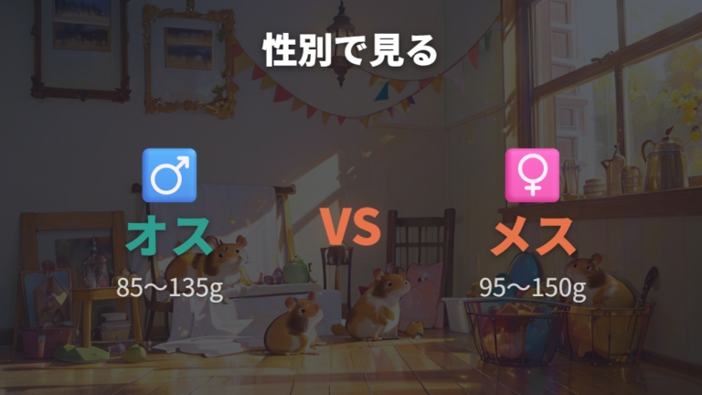 オスとメスの大きさの違いは体重に出やすい