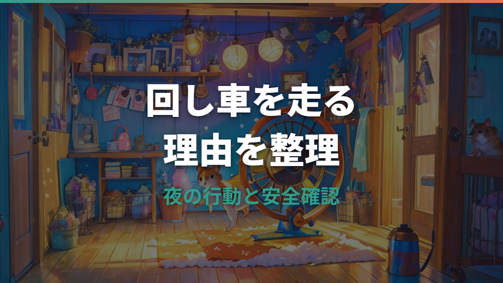 ハムスターが回し車を走るのはなぜ？本能・夜中の運動・使わない原因まで解説