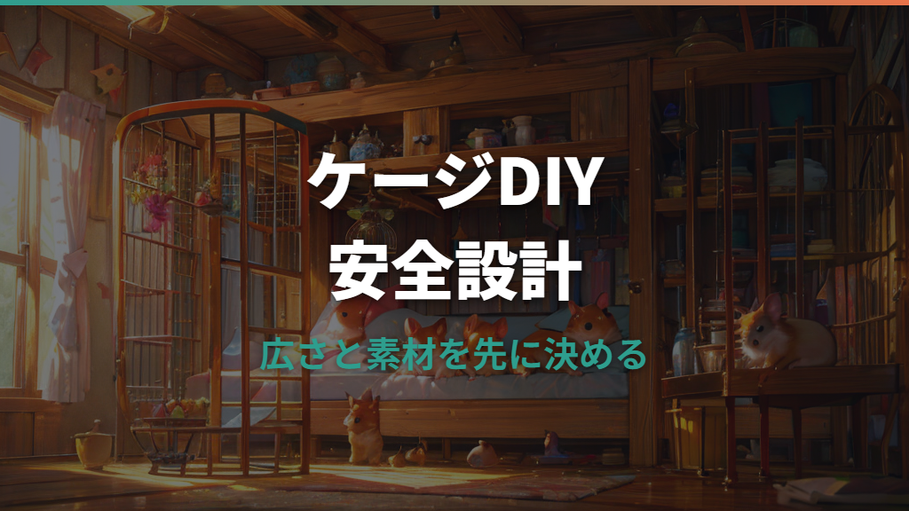ハムスターケージDIYの作り方｜衣装ケース・水槽・100均材料の安全ポイント