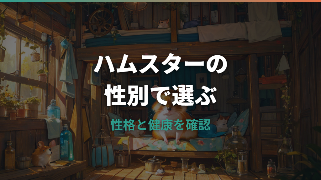 ハムスターのオスとメスはどっちがいい？性格・におい・病気で選ぶ基準