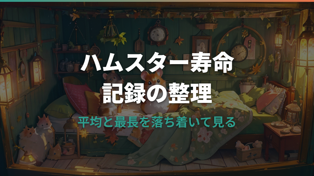 ハムスター寿命ギネスは何歳？最長記録と平均寿命の違いを整理