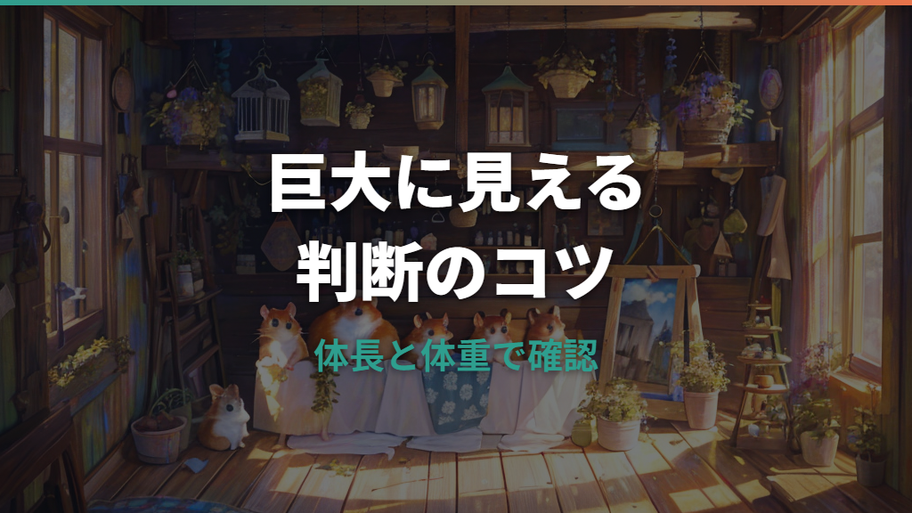 巨大ゴールデンハムスターはどれくらい大きい？平均サイズと肥満・病気の見分け方