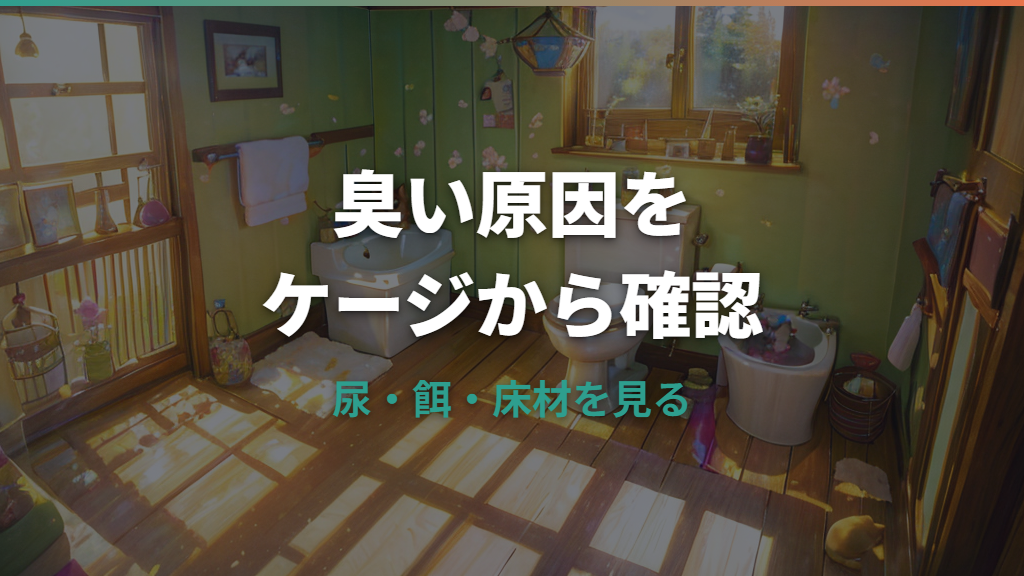 ハムスターで部屋が臭い原因は？トイレ・床材・ケージ掃除の対策を整理