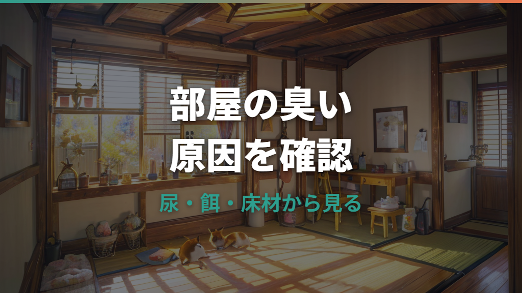 ハムスターで部屋が臭い原因は？尿・床材・掃除頻度と安全な対策