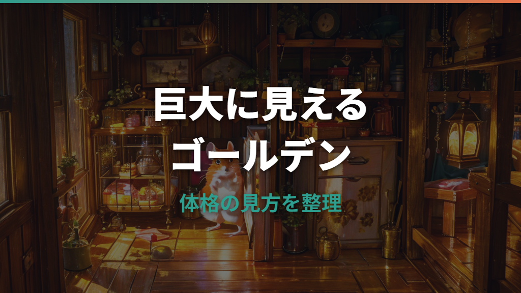 巨大なゴールデンハムスターは本当にでかい？平均サイズ・肥満判定・ケージ選びを整理
