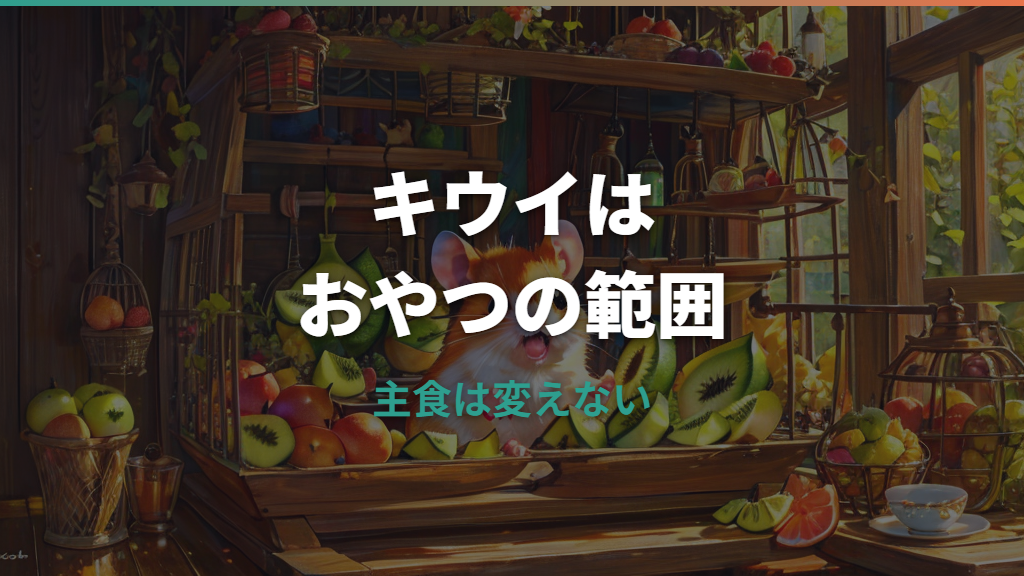 ハムスターはキウイを食べられる？量・頻度・皮と種の注意点