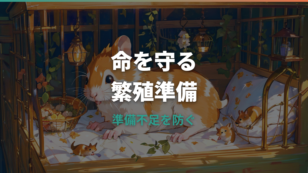 ハムスター繁殖の始め方｜適齢期・妊娠期間・出産後の注意まで