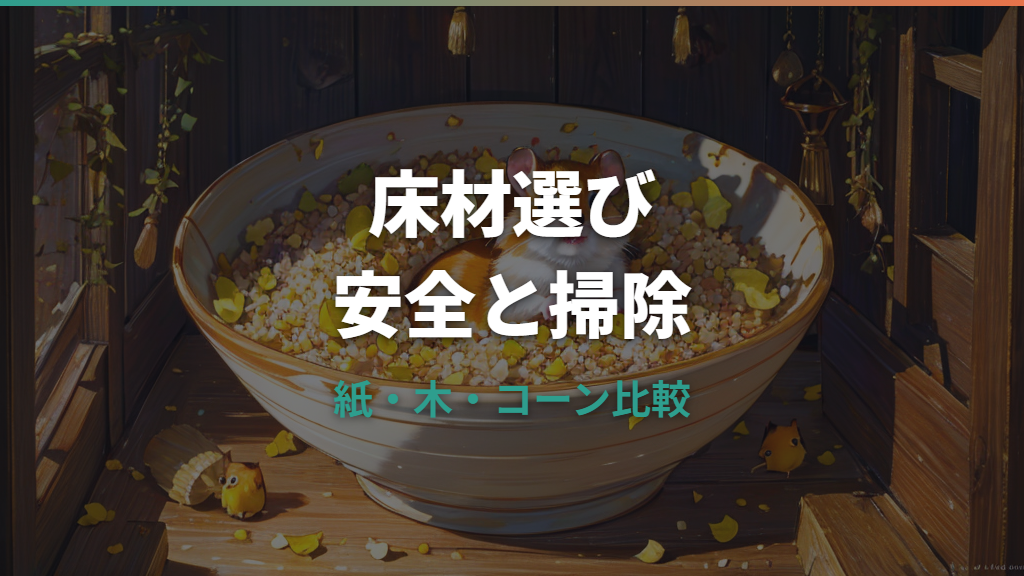 ハムスターにおすすめの床材はどれ？安全性・臭い・掃除のしやすさで比較