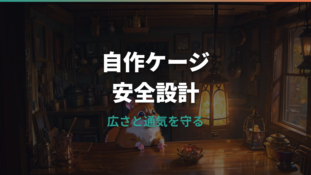 ハムスター自作ケージの作り方｜衣装ケース・水槽の広さと安全対策