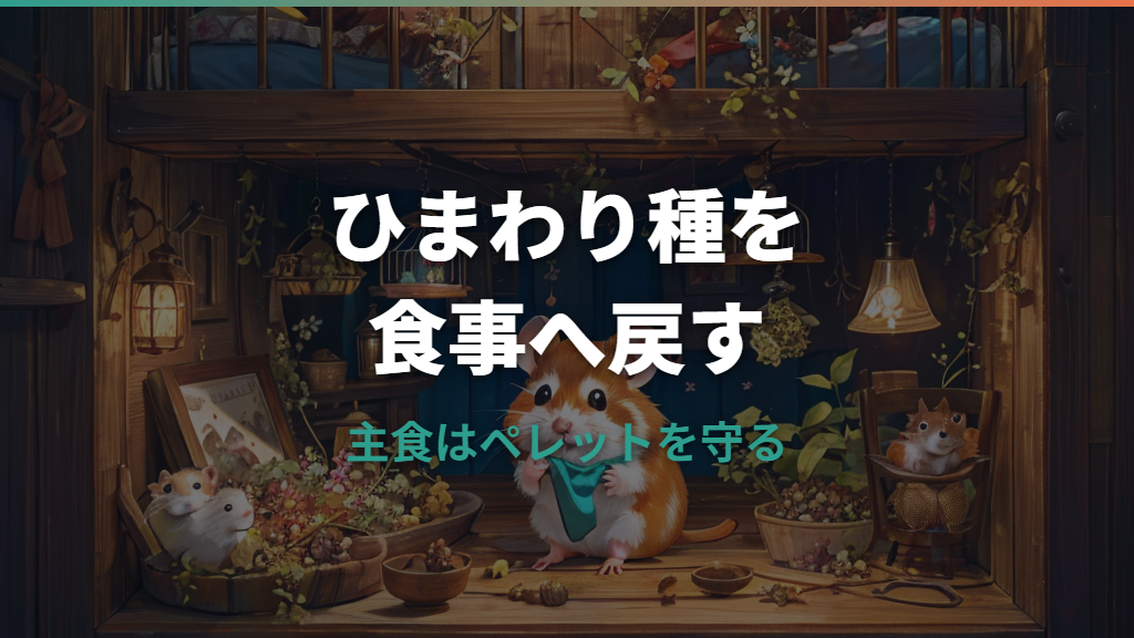 ハムスターがひまわりの種しか食べない時の原因とペレットへ戻す手順
