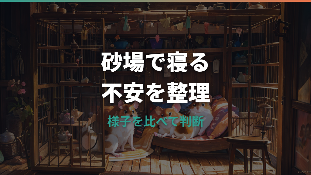 ハムスターが砂場で寝るのは大丈夫？理由と病気サイン、掃除の注意点