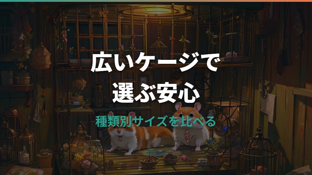 ハムスターケージは大きい方がいい？種類別サイズと60cm以上の選び方