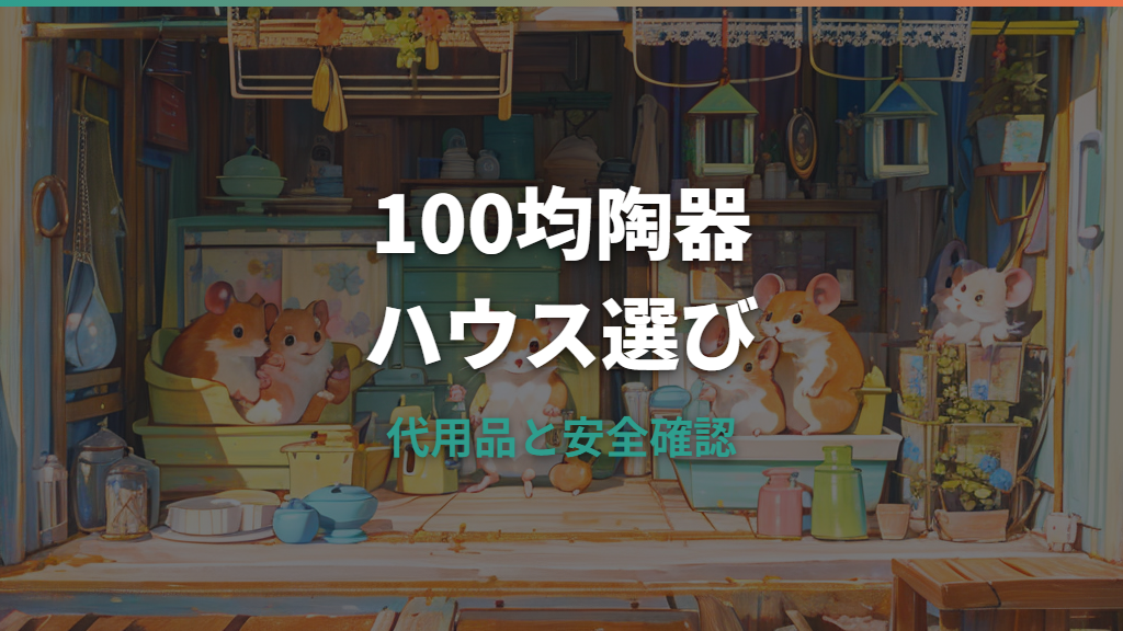 ハムスターの陶器ハウスは100均で買える？ダイソー・セリアの代用品と安全な選び方