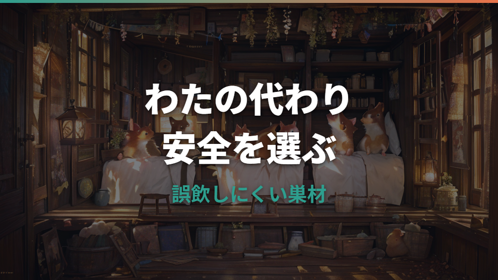 ハムスターのわたの代わりは何が安全？綿が危険な理由と冬の寒さ対策