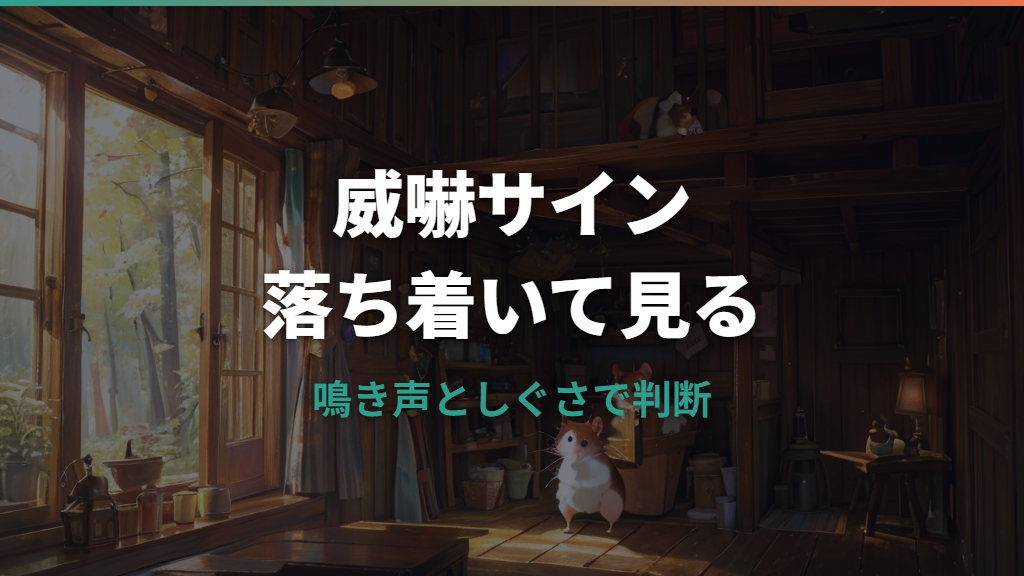 ハムスターの威嚇サインとは？鳴き声・しぐさ・原因と対処法を整理