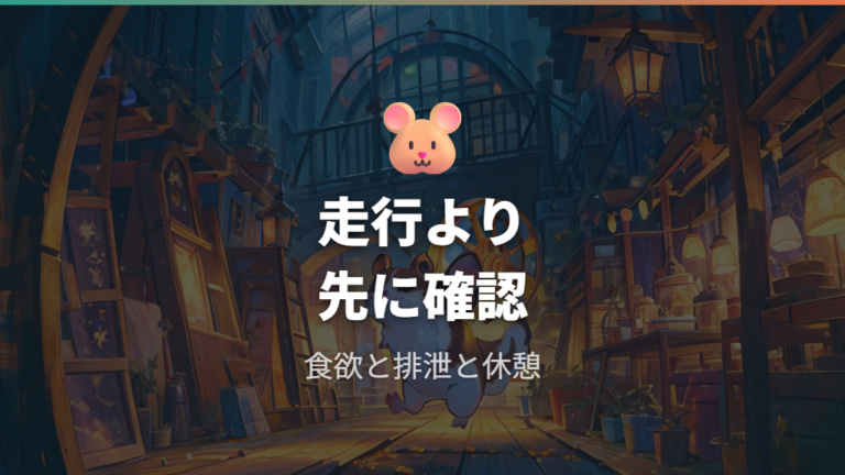 回し車を走り続けるのは正常かをまず見る