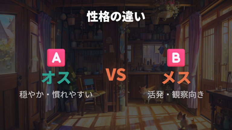 性格となつきやすさの違いは傾向として見る