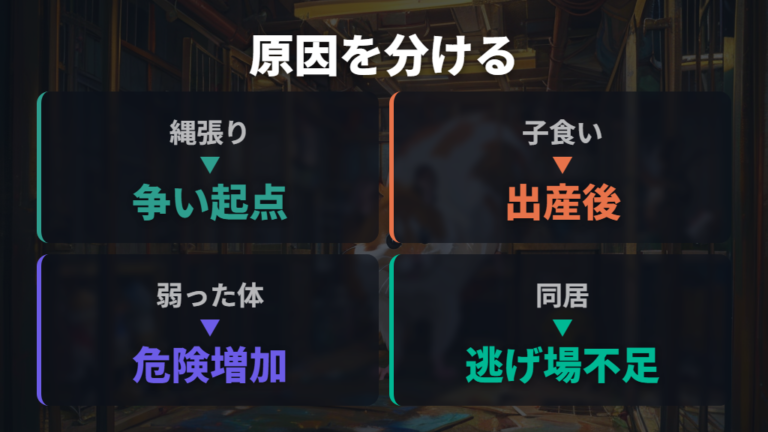 共食いが起きる主な原因をまず分けて考える