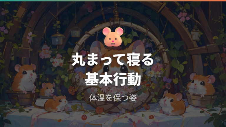 丸まって寝るのは普通の行動かをまず確認する