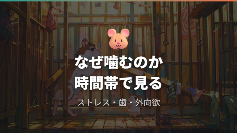 ケージを噛む主な原因はストレス・外に出たい欲求・退屈