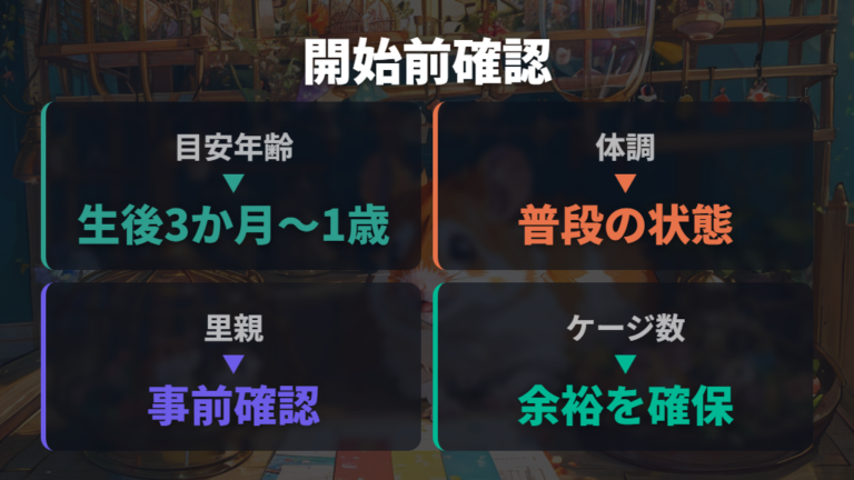 繁殖に適した年齢と条件を先に確認する