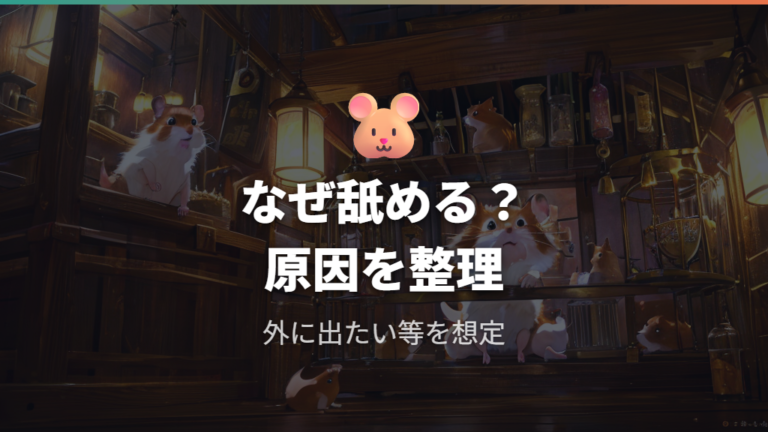 ケージを舐める主な理由をまず整理する