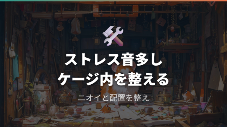 ストレスとかじり癖の関係はケージ全体から見る