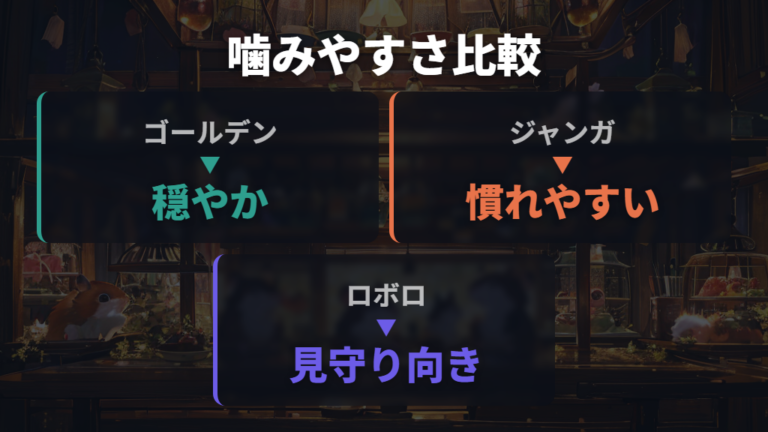 人気種ごとの噛みやすさ比較で向き不向きを見る