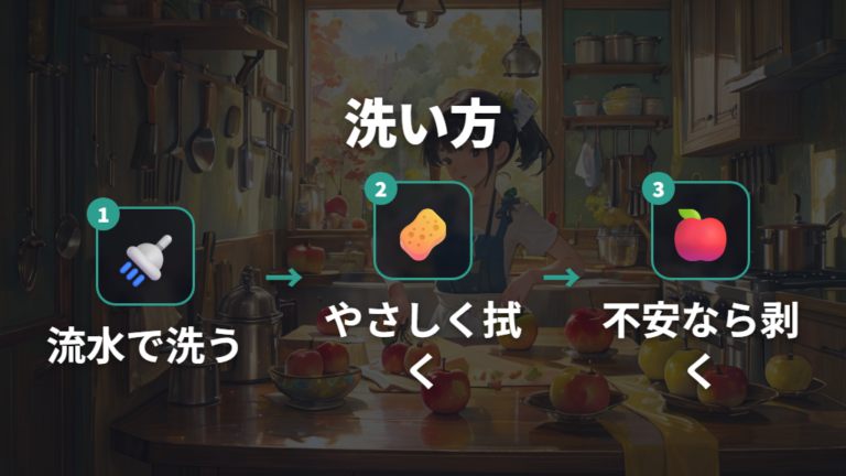 皮つきで与える前の洗い方は流水が基本