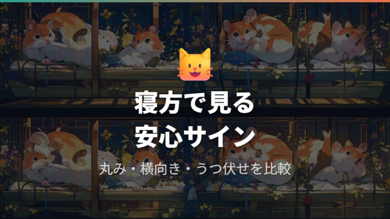 寝方でわかる安心している状態を比べる