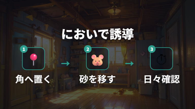 トイレのしつけ方の基本はにおいで誘導する