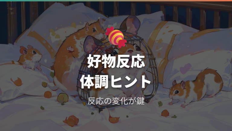 好物への反応だけでなく全身状態も見る