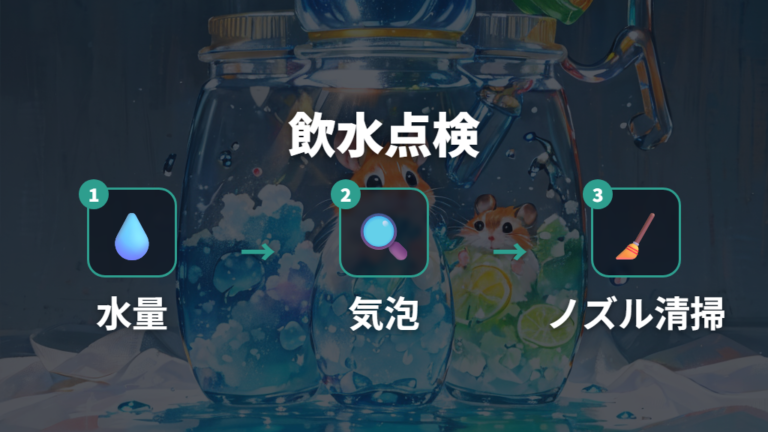 水が飲めているか確認する方法を毎日の点検にする