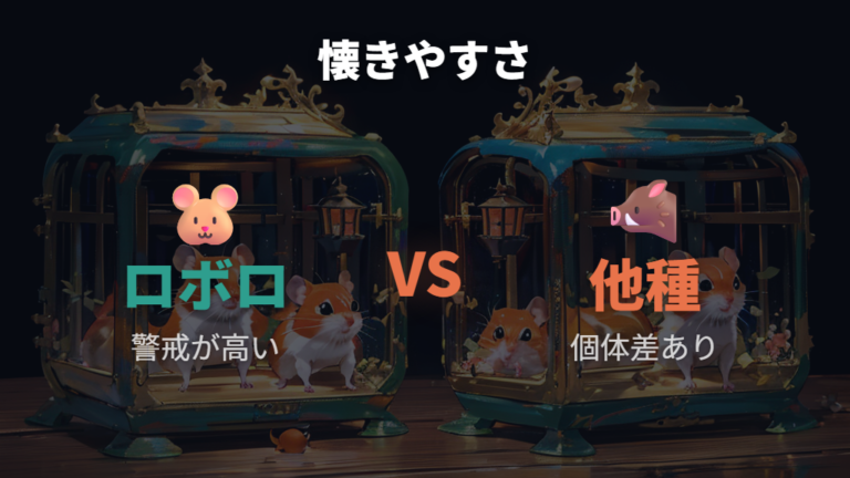 他のハムスターと比べた懐きやすさの違い