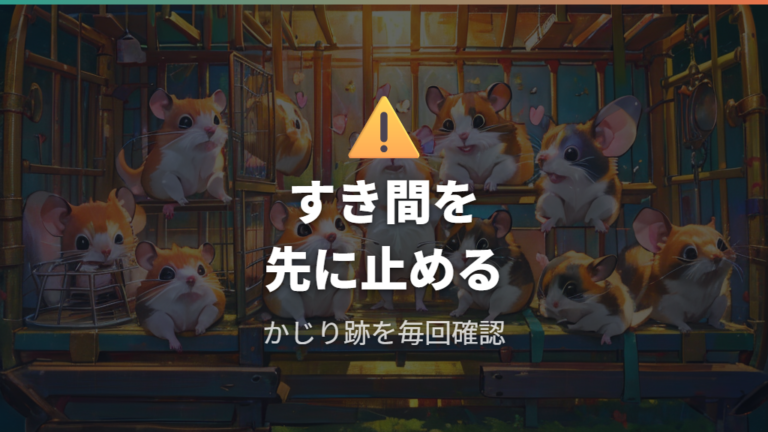 脱走とかじり対策の注意点は素材とすき間で決まる