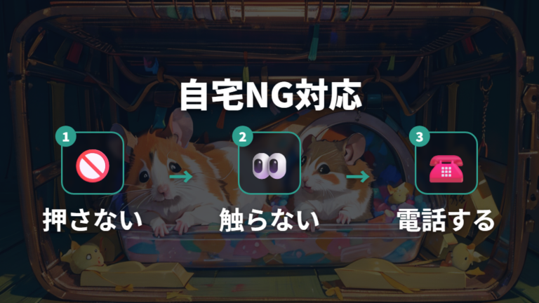 自宅でしてはいけない対応は押し込むことと様子見
