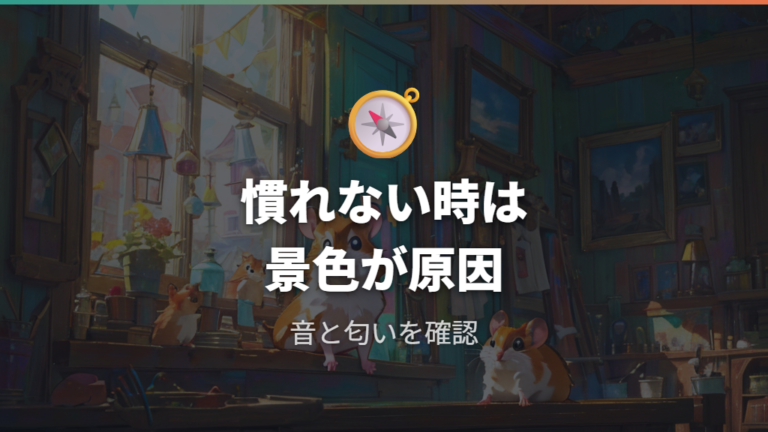 新ケージに慣れない原因は景色・音・匂いの変化にある