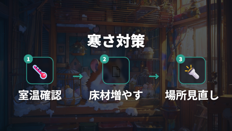 巣箱なしの寒さ対策は室温と床材から整える