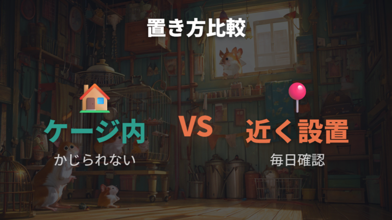 ケージで使う時の安全性はかじられない設置が前提