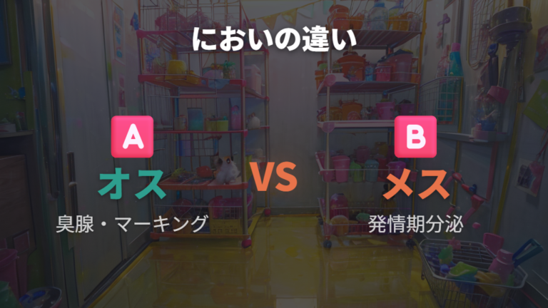 においや発情期の違いはオスとメスで種類が違う