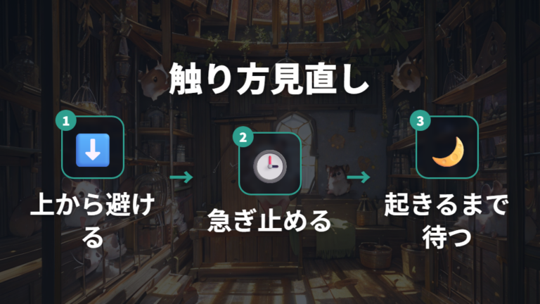触り方で噛まれるケースは上からの手や急な動きに注意する