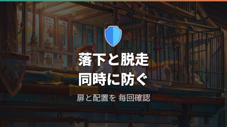 棚を使うときの注意点は落下と脱走を同時に見る