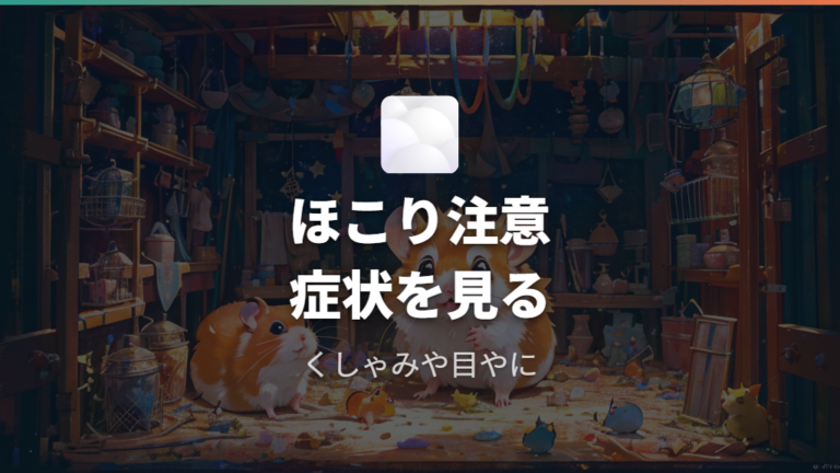 ほこりやアレルギーへの注意点を症状から見直す
