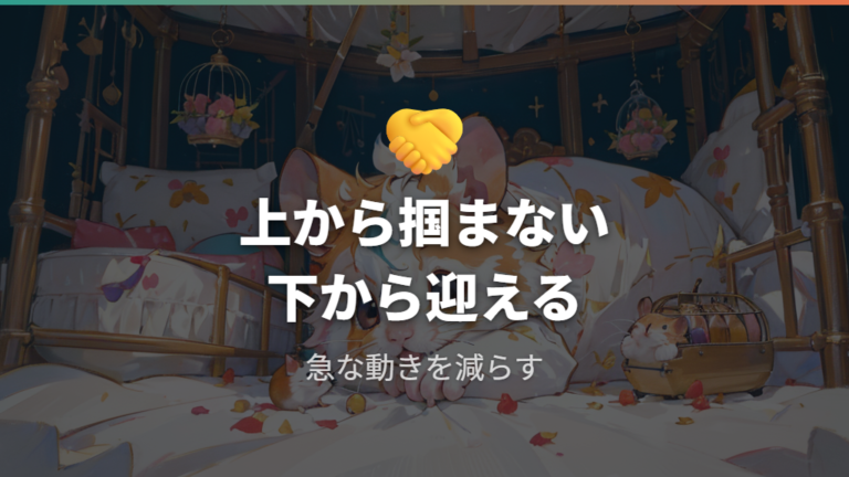 噛まれにくい持ち方と触り方の基本