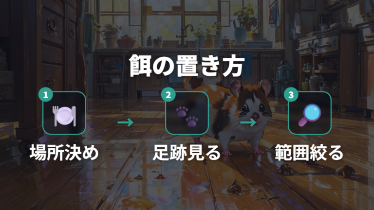 餌を使った捕まえ方は痕跡を残す置き方が大切