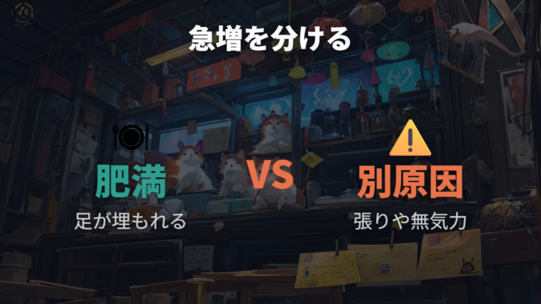 急な体重増加と病気の可能性は肥満と分けて考える