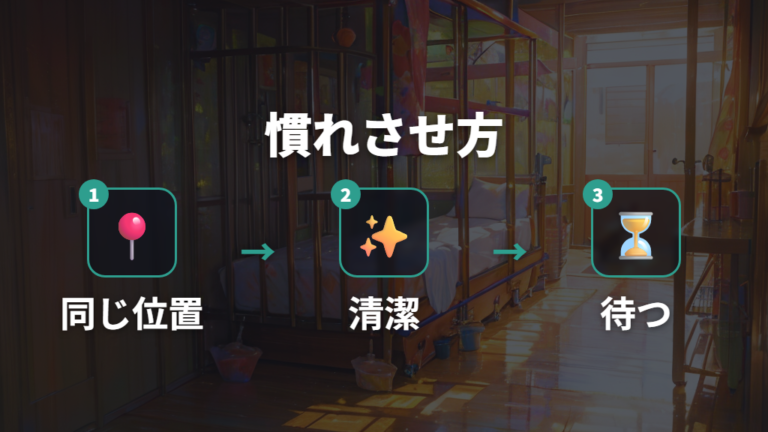 砂浴びに慣れさせる方法は誘導して待つ