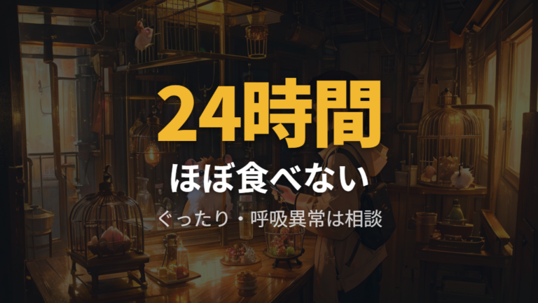 病院へ行くべき食欲不振のサインはどこで判断する?
