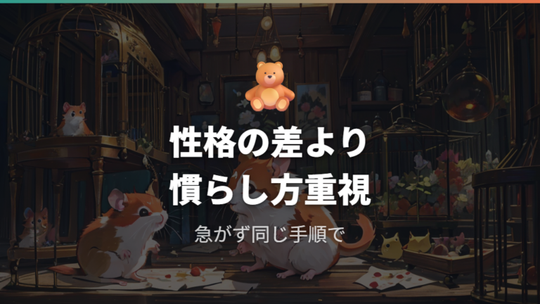 性格となつきやすさの違いより慣らし方が大切