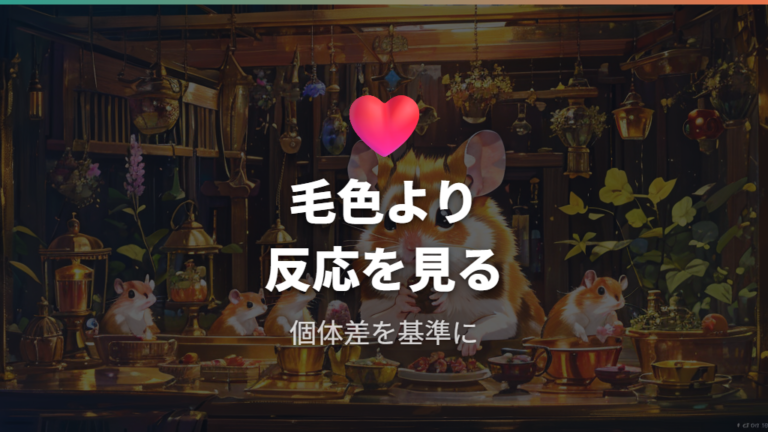 性格と人になれやすい傾向は個体差まで見る